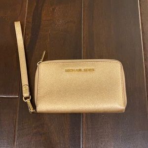 Michael Kors Gold Clutch